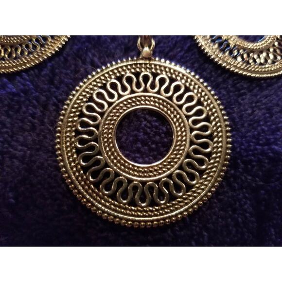 Sterling Silver Pendant and earring set circle J100325 - Picture 2 of 5